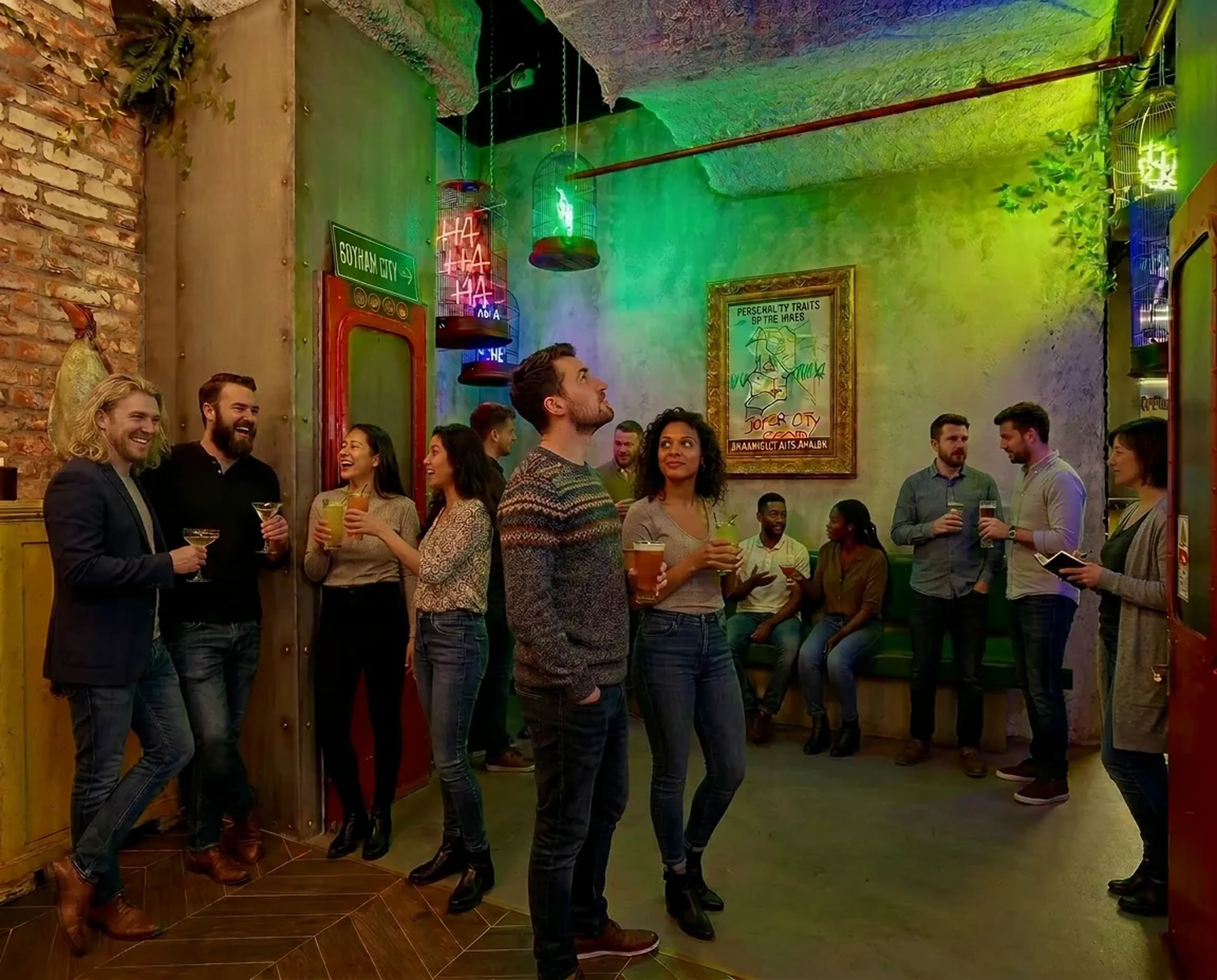 Lounge Batman Escape pour afterwork et team building à Paris — cocktail après l'escape game