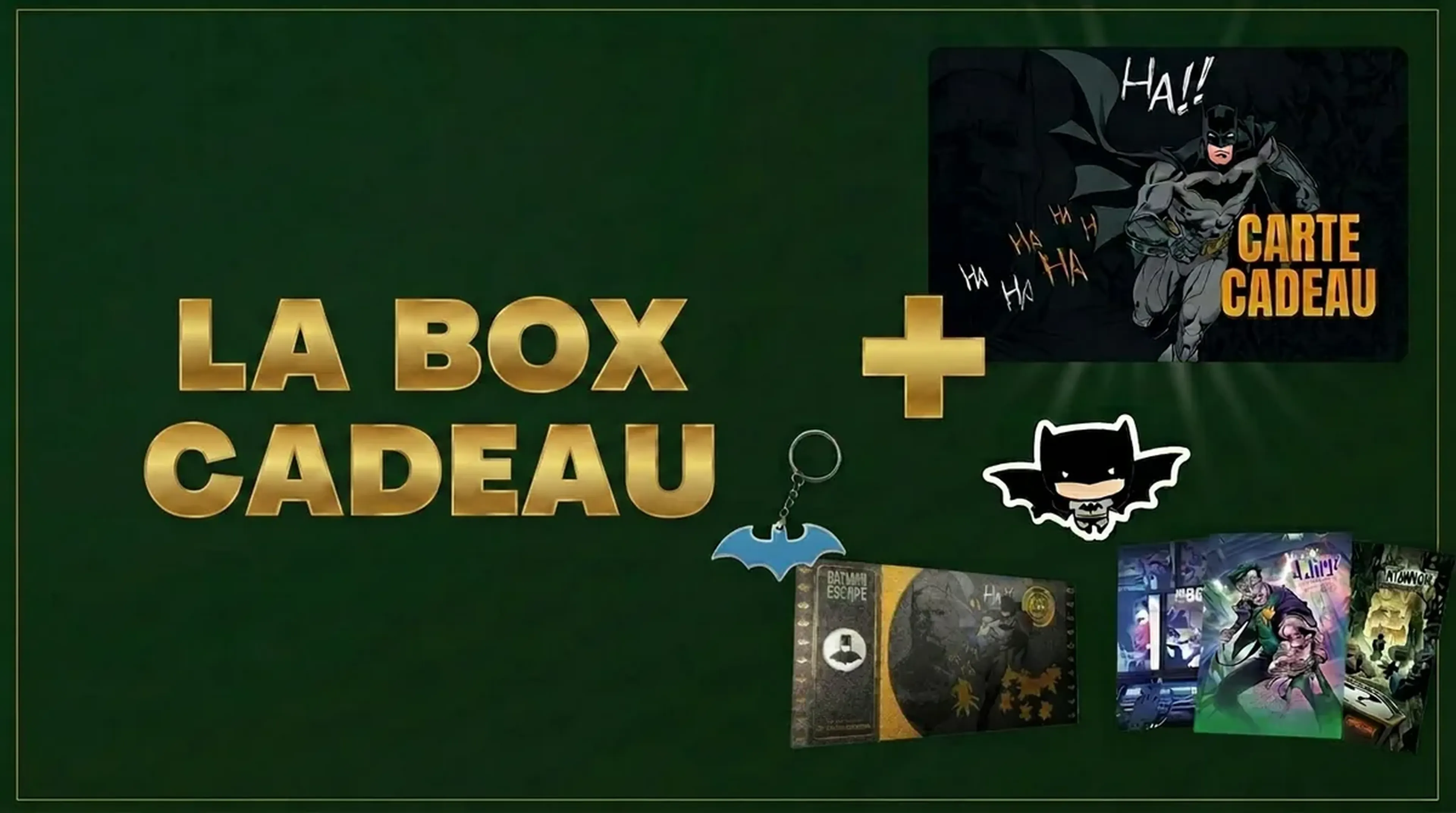 Box cadeau Batman Escape : carte cadeau escape game + goodies collector